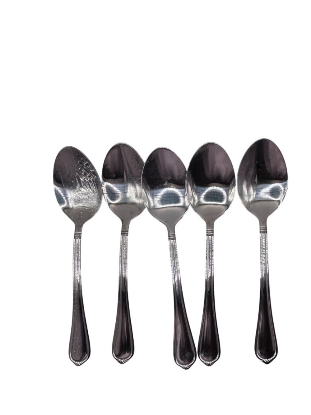 5 Towle Silver Glossy Vienna Stainless steel Oval Soup Spoons flatware 18/8